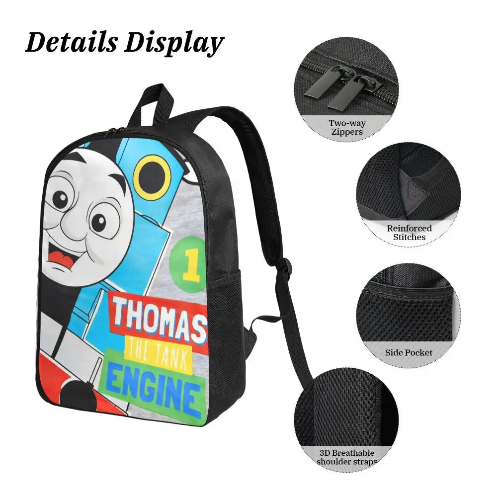Mochila para niños t-thomas y amigos, fiambrera, bolsas para bolígrafos para niños y niñas, mochilas, mochila escolar de gran capacidad, conjunto de mochila