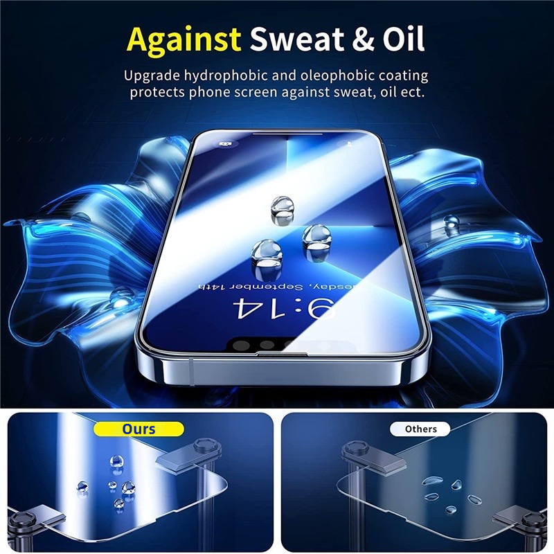 1-5 Piezas de Vidrio Templado para iPhone 17 16 15 14 13 12 11 Pro Max, Protector de Pantalla para 12 Mini 13 Mini 7 8 14 Plus SE X XS XR