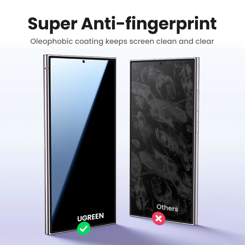 UGREEN para Samsung Galaxy S24 Ultra película protectora de pantalla de vidrio para Samsung S24 S25 Ultra película protectora HD protectores
