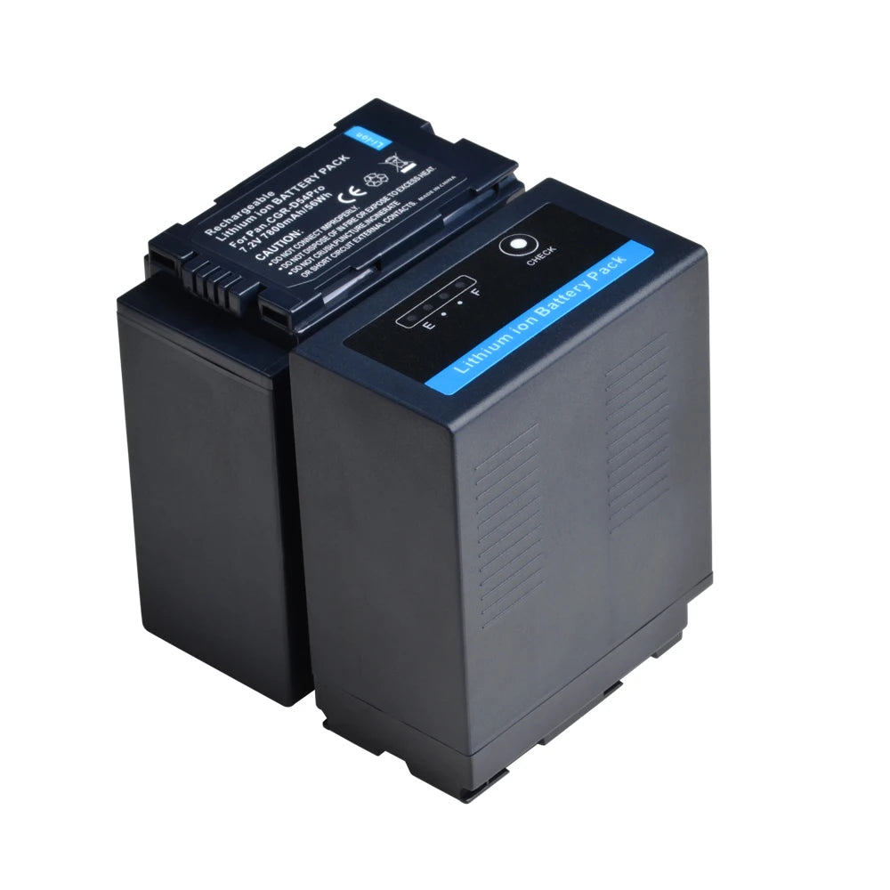 CGA-D54 CGA-D54S Batería/cargador de iones de litio de 7800mAh para Panasonic AG-HPX255 AG-HVX200 AG-HVX201 NV-DS29 NV-DS30 VW-VBD29 NV-MX5