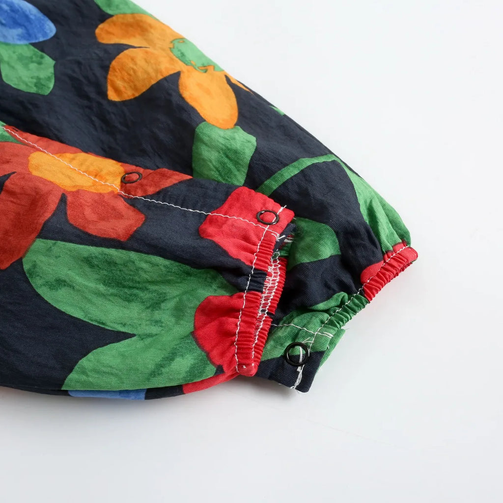 Sanlutoz Monos estampados para bebés y niñas, sin mangas, con estampado floral de verano