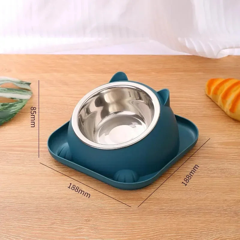 Cuenco para gatos antivuelco con forma divertida con agua añadida para evitar hormigas, cuencos para perros, inclinados y antideslizantes