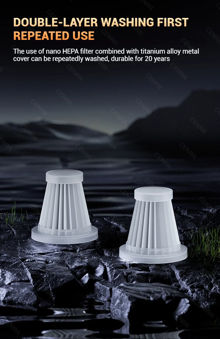 CENRR 998000 Aspirador de coche PA, Mini aspirador inalámbrico potente para coche, aspirador portátil de mano, electrodoméstico