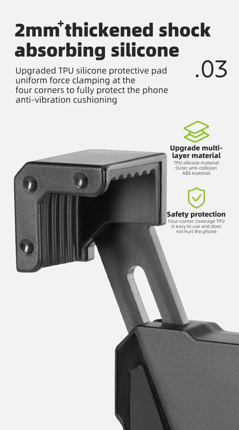 ROCKBROS Soporte para teléfono de bicicleta Monte liviano 4.5-7.2 pulgadas soporte para teléfono inteligente soporte de soporte de teléfonos accesorios para bicicletas