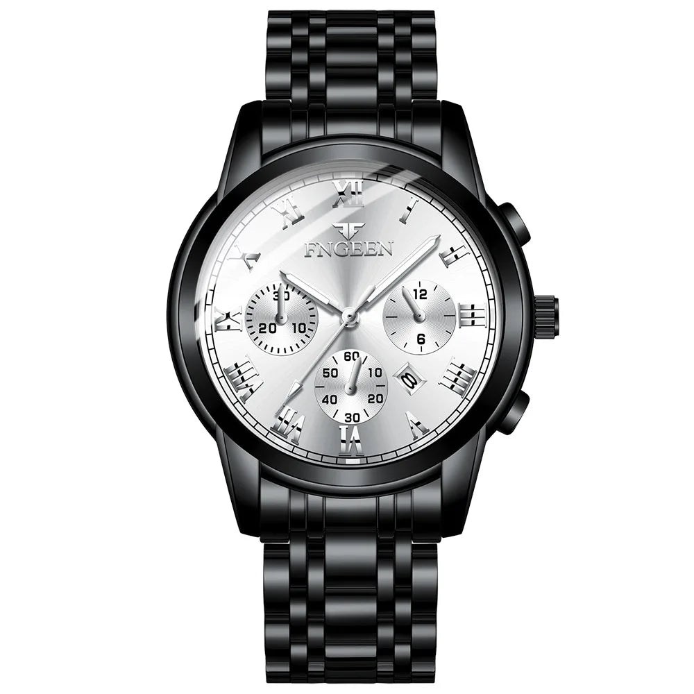BINBONG, relojes para hombre 2023, marca superior de lujo, reloj con fecha resistente al agua, correa de acero para hombre, reloj de cuarzo informal, reloj de pulsera deportivo para hombre 4006