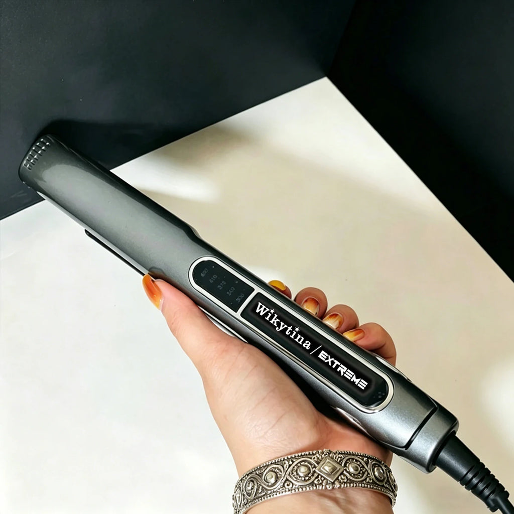 Plancha de Pelo Profesional con Iones Negativos, Calentamiento Rápido, Placas de Titanio, Temperatura Ajustable, Anti-Frizz, Alisador de Pelo Suave
