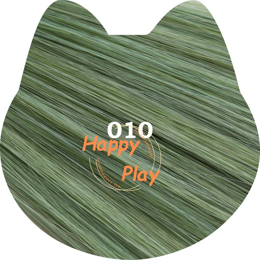 Peluca sintética de Cosplay de Anime de 400g + 60cm con flequillo para mujer, peluca recta Universal de volumen grueso de la serie verde, pelo resistente al calor