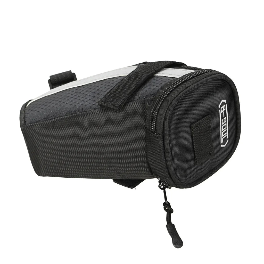B SOUL-bolsa para SILLÍN de bicicleta, 1L, almacenamiento pequeño, asiento de ciclismo negro, bolsa trasera, Kit de accesorios, herramienta, accesorios reflectantes para ciclismo