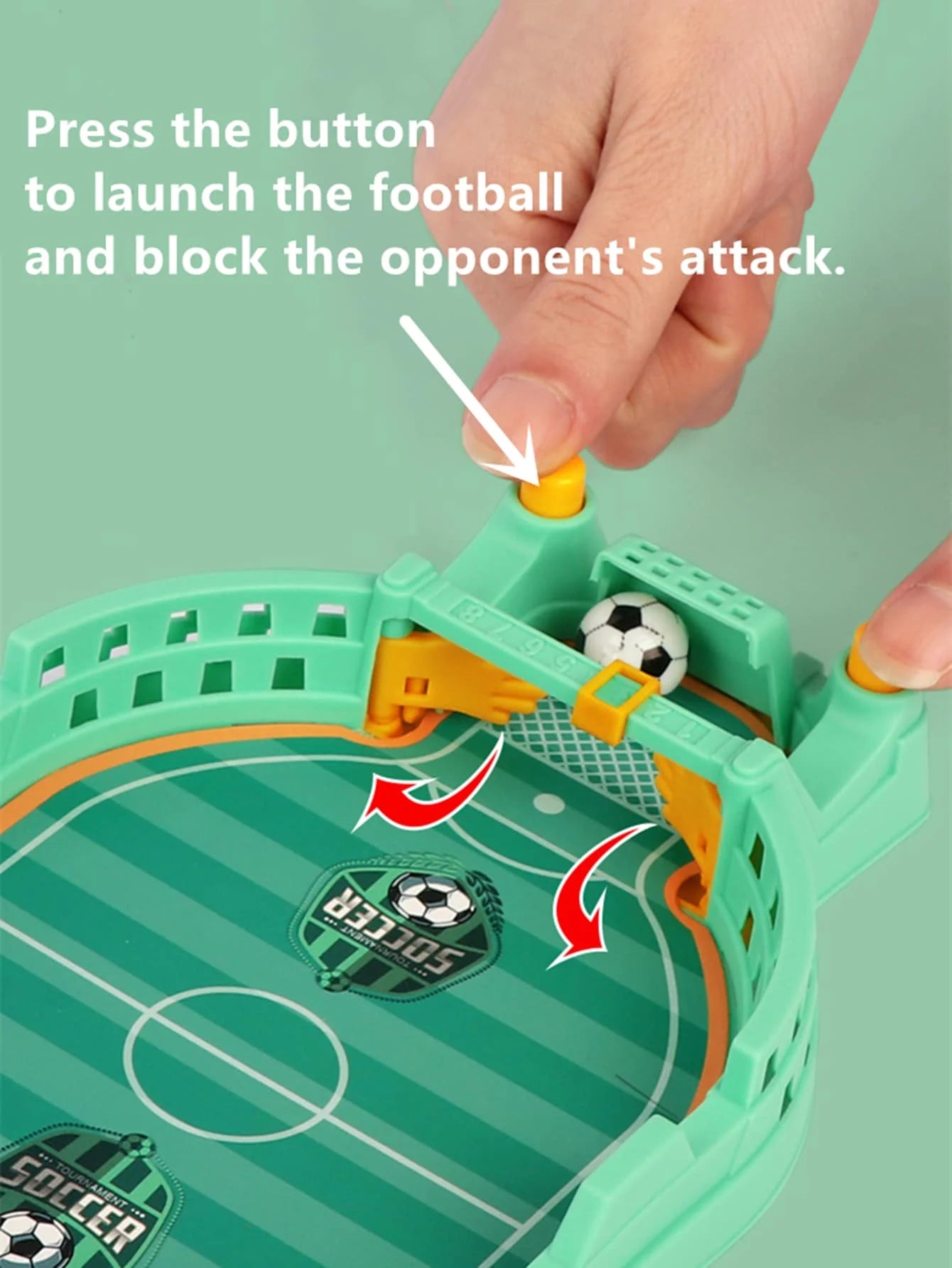 Minijuego interactivo de mesa de fútbol, juegos deportivos de competición, Catapulta de escritorio para juego familiar