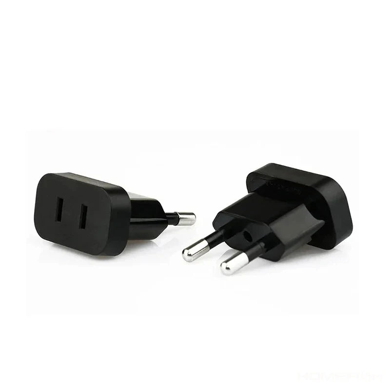 1 Uds. Adaptador de enchufe de alimentación de 4,8mm enchufe de EE. UU. A UE Euro Europa convertidor de enchufe adaptador de viaje salida de convertidor de corriente