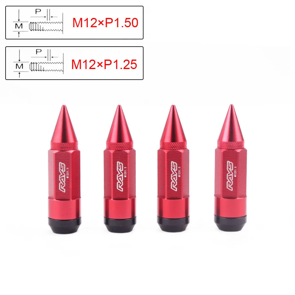Llantas de sintonizador extendidas de aluminio con púas M12X1.5/M12X1.25, tuercas de juez Racing Jdm aplicables a Honda Toyota y Chevrolet Ford