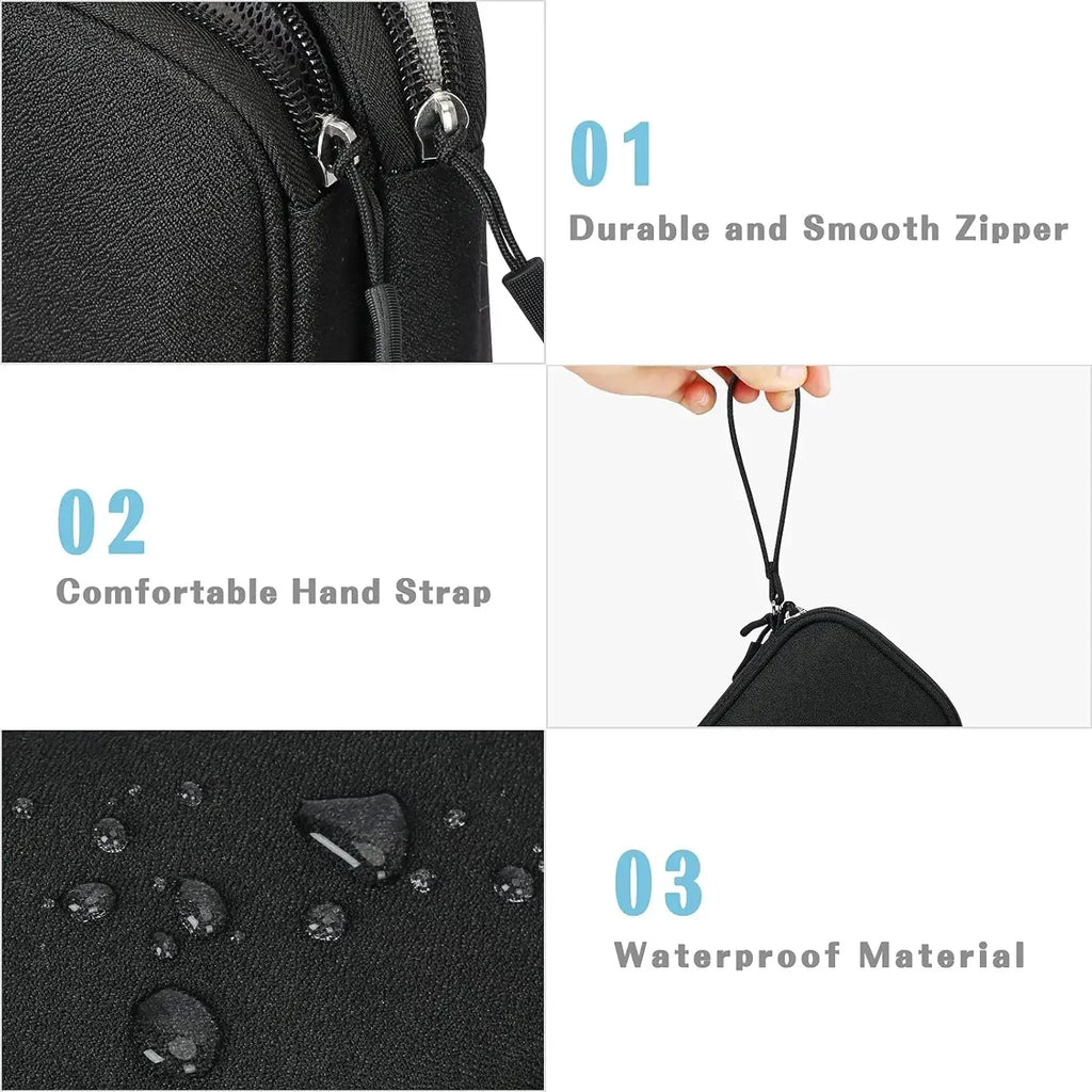 Bolsa de Cable de viaje, bolsa de almacenamiento Digital portátil, cargador, Cable de datos, bolsa USB, organizador, bolsa de almacenamiento de accesorios electrónicos impermeable