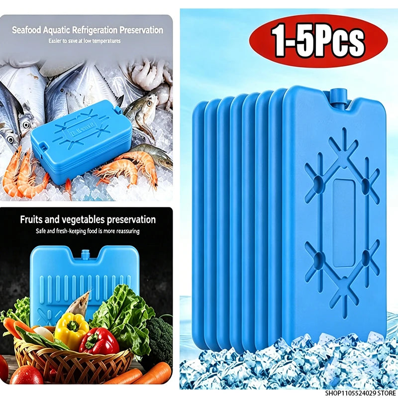 Paquete de hielo portátil reutilizable, paquete de enfriamiento para congelador, caja de llenado de agua de enfriamiento de larga duración PARA refrigeración y almacenamiento de alimentos frescos
