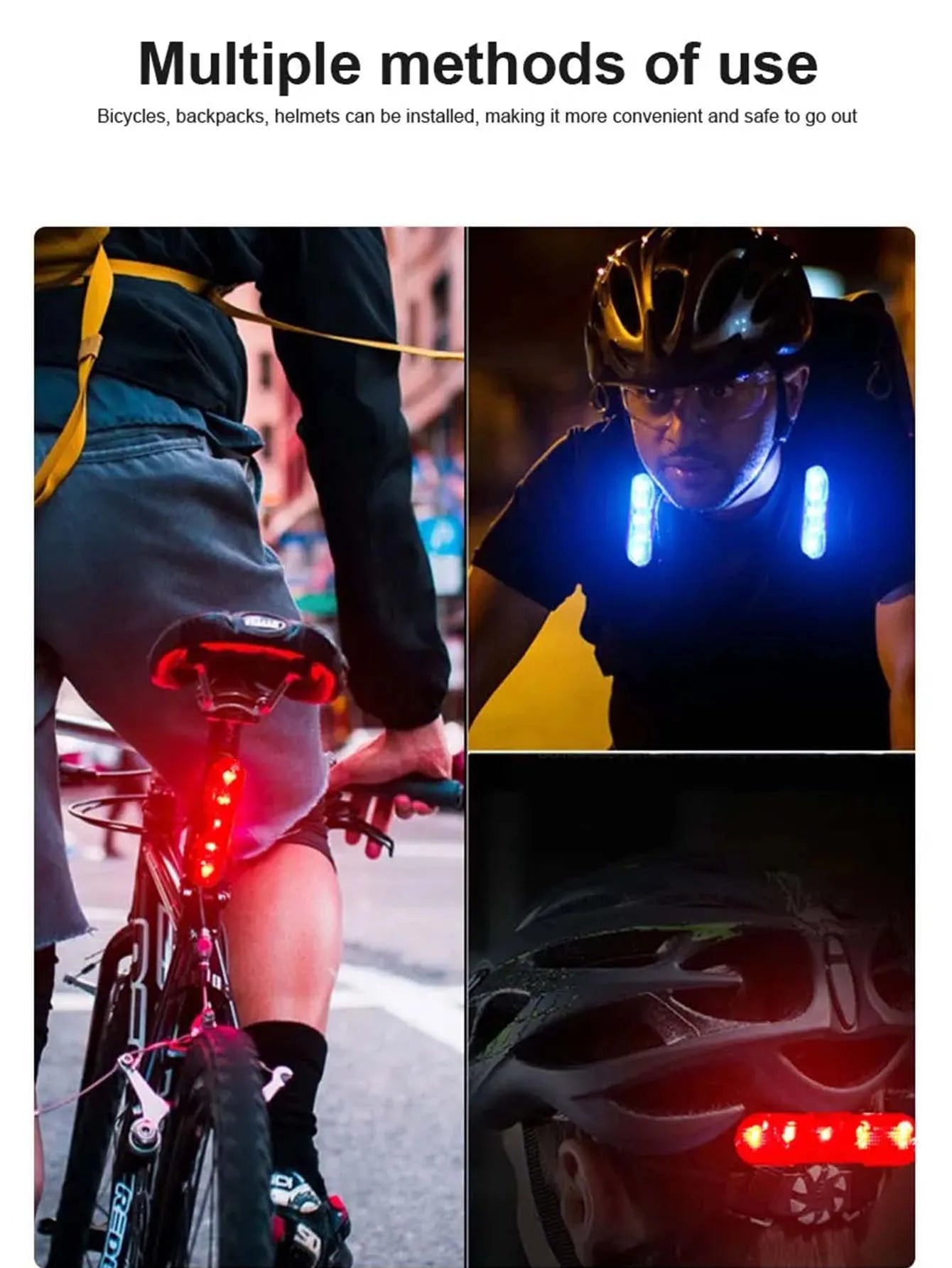 Luz Trasera LED USB para Bicicleta, Impermeable, Luz de Advertencia Trasera para Bicicleta, Luz Trasera de Seguridad para Ciclismo, Accesorios para Bicicleta de Montaña y Carretera