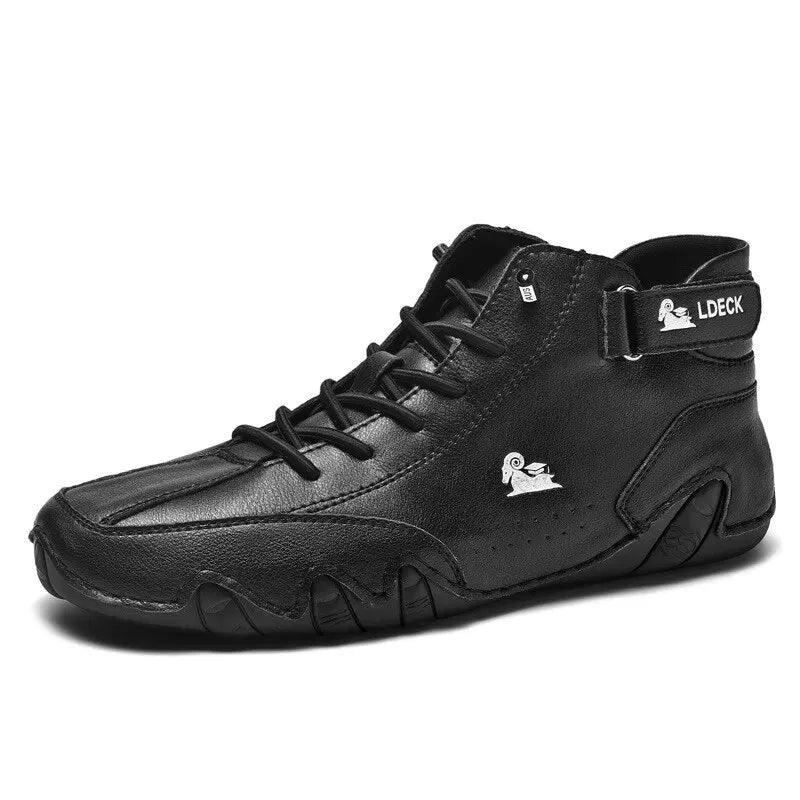 Botas informales de motocicleta para hombre, zapatos impermeables de alta calidad, calzado de lujo, invierno, 2023