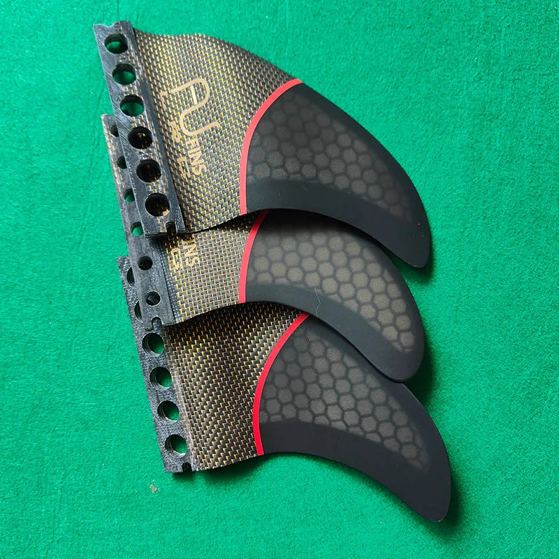 Aletas de surf YF Wave-like, talla M, hechas de fibra de carbono con diseño de panal negro y te lo mereces.