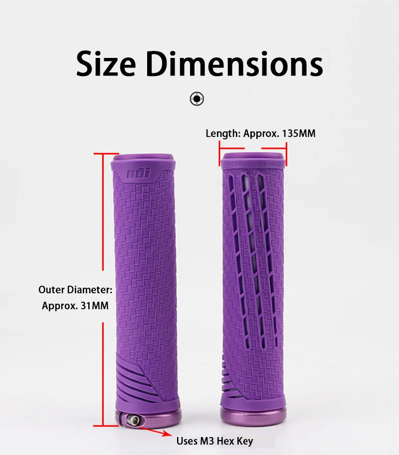 ODI-empuñaduras de bicicleta con bloqueo, empuñaduras ligeras de silicona y fibra de carbono, antideslizantes, absorción de impacto, agarre cómodo, accesorio para bicicleta