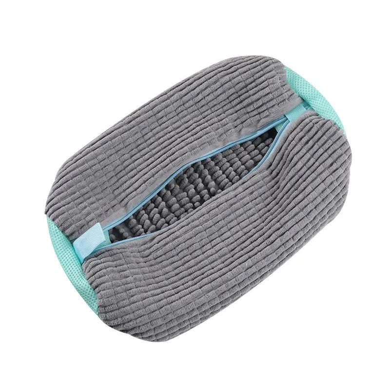 Bolsa duradera para lavadora de zapatos, para todo tipo de zapatos, amarillo/gris, con cremallera para zapatillas y zapatos informales, bolsa para lavar ropa, 1 ud.