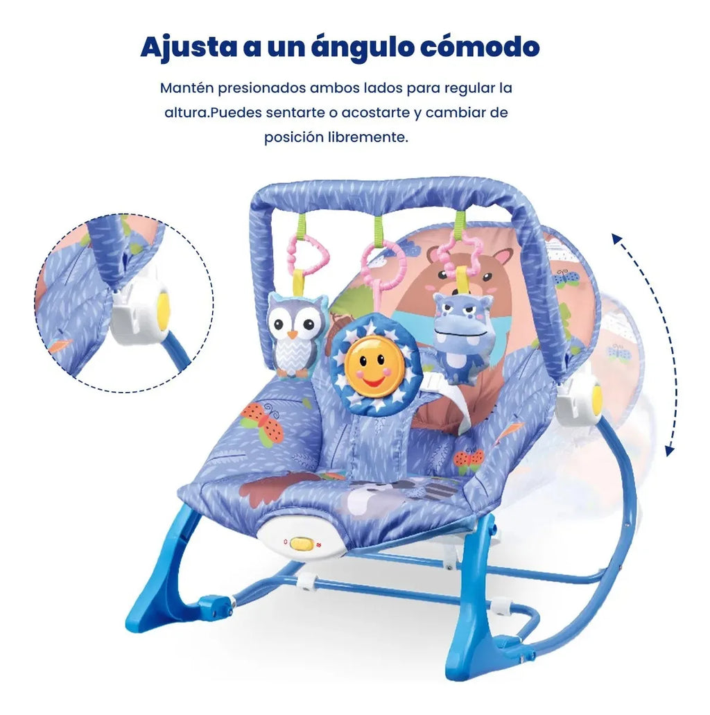 Mecedora de bebé, juguete eléctrico para bebé, música relajante, reclinable para persuadir al bebé, artefacto