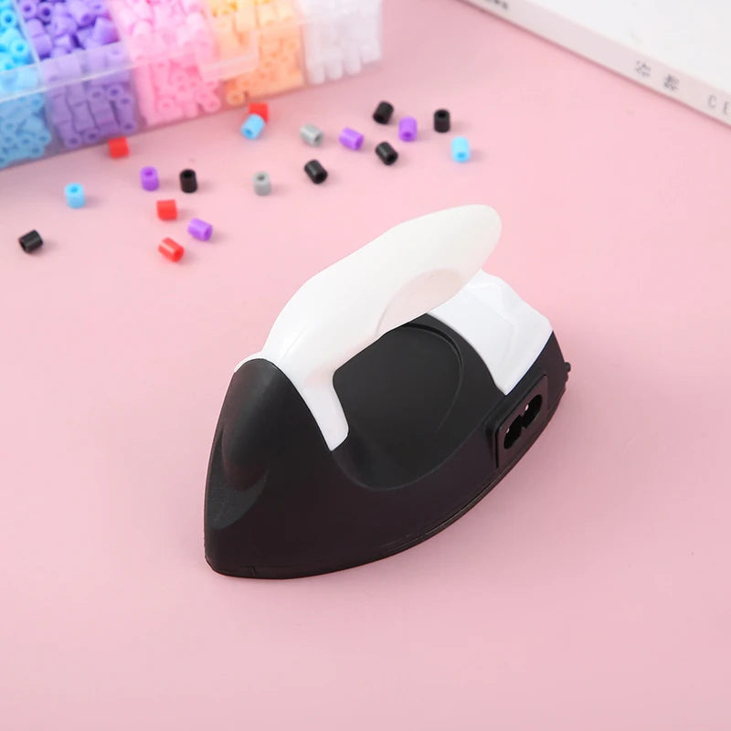 Mini hierro con enchufe europeo hecho a mano, herramienta de cuentas con fusible para manualidades, herramientas de costura de hierro creativas para planchar ropa, dispositivo de lavandería