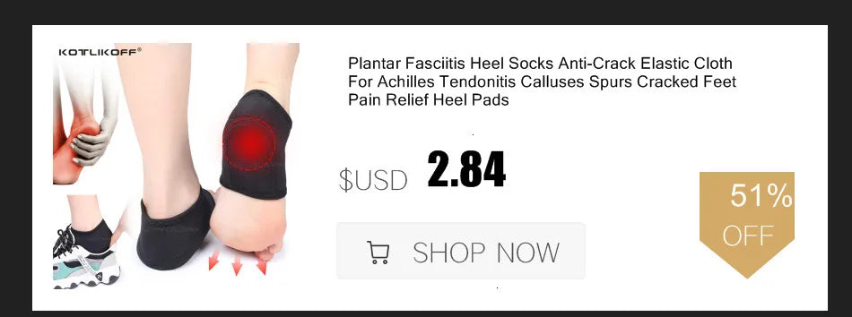 Kotlikoff-calcetines de compresión para fascitis Plantar, almohadilla de pie, espolones de talón, dolor de arco, calcetines cómodos, calcetines de tobillo venoso, Insoes