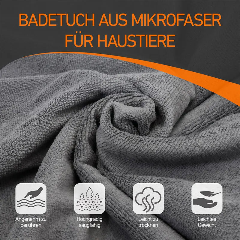 Toalla de albornoz para perros 2 en 1, cinta mágica ajustable, bata de secado rápido, ropa súper absorbente para mascotas para perros pequeños y medianos después del baño