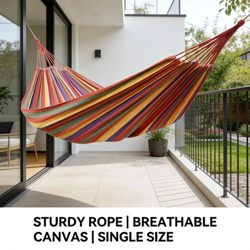 Silla Columpio para Exteriores para Adultos, Hamaca de Lona Gruesa, Fácil de Transportar y Guardar para Acampar