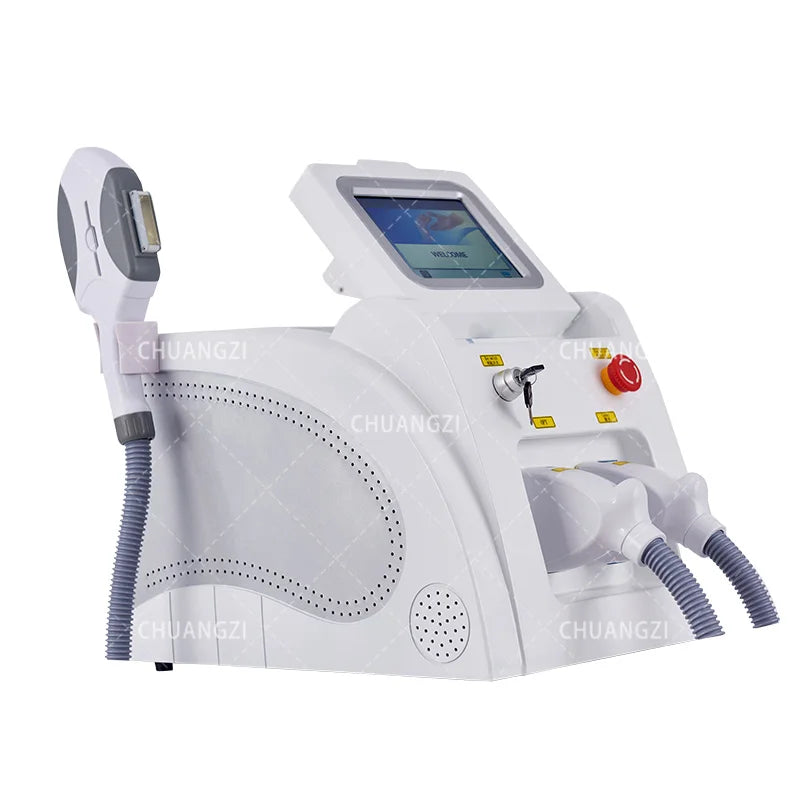 Máquina Láser IPL 2 en 1 para Eliminación de Tatuajes, Certificación CE, Máquina de Depilación Láser OPT ND YAG