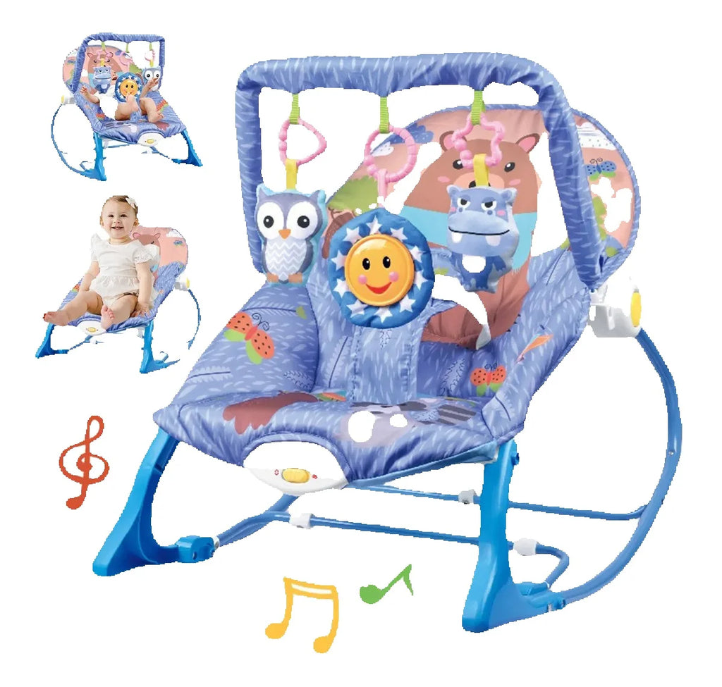 Mecedora de bebé, juguete eléctrico para bebé, música relajante, reclinable para persuadir al bebé, artefacto