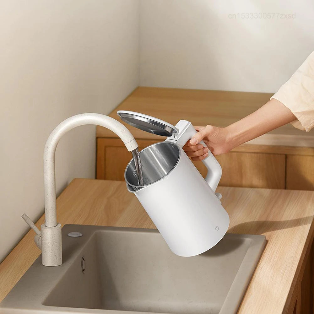 Hervidor Eléctrico Mijia N1, Hervidor de Agua de Acero Inoxidable de Ebullición Rápida, 220V, Hervidores Eléctricos Inteligentes de 1.5L y 1500W para Té y Café en Casa