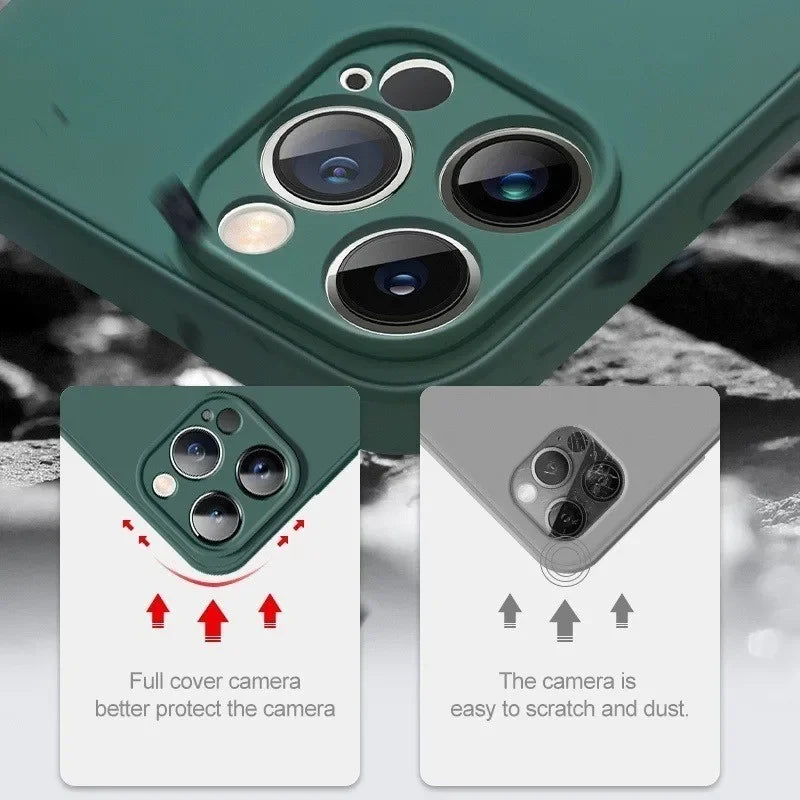 Funda Magnética con Anillo de Silicona Líquida para iPhone 17 Air 16E 15 14 13 12 11 Pro Max Plus, Antigolpes, Protectora y Suave