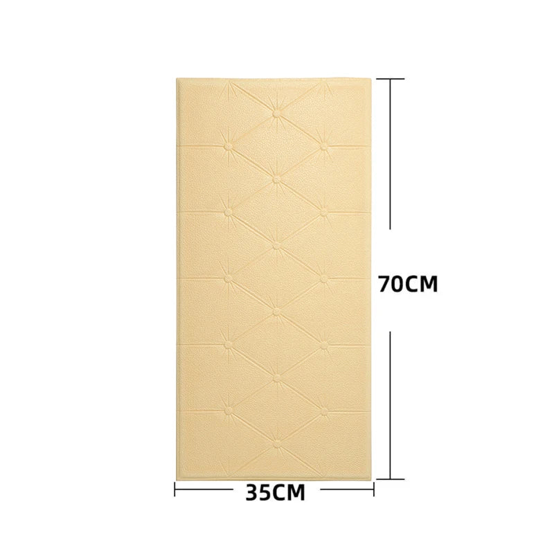 Papel Tapiz Autoadhesivo 3D, Almohadilla de Pared Anticolisión, para Dormitorio Infantil, Sala de Estar, Almohadilla de Espuma Suave, Decoración del Hogar