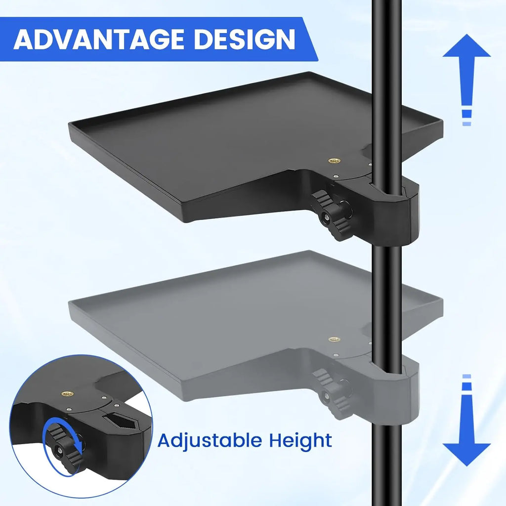 Soporte Universal Ajustable para Micrófono Miwayer, Plataforma para Tarjeta de Sonido de 225×165 mm, Base Antideslizante, Soporta 2.5 kg para Estudio/Escenario