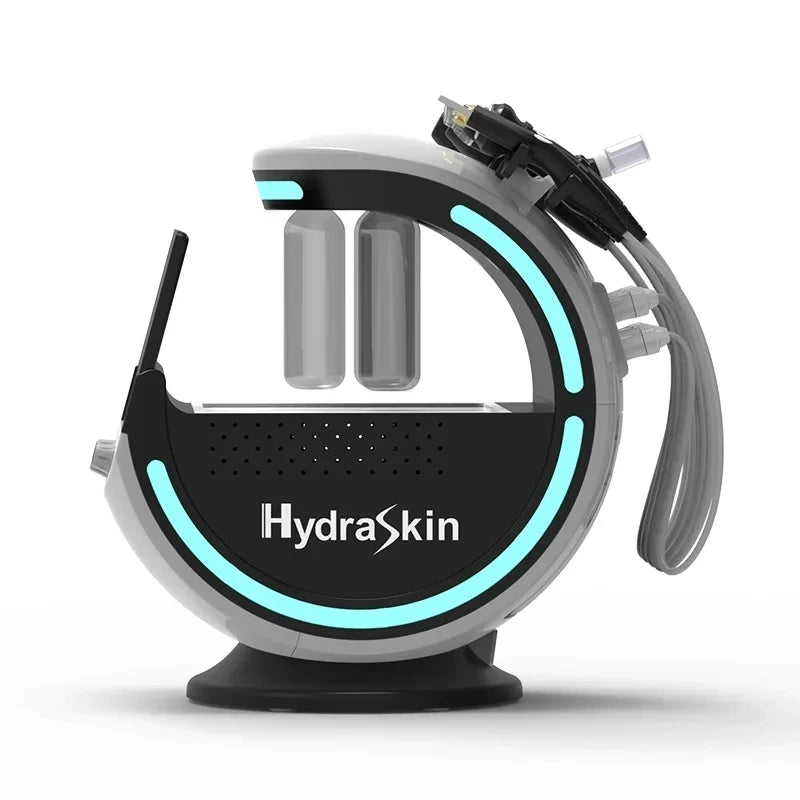 7 en 1 Analizador inteligente de azul hielo Máquina facial multifunción Diamond Hydra Dermoabrasión Facial Aquafacial