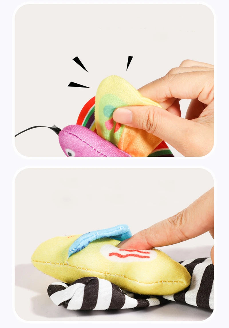 Sonajeros de muñeca para bebé, calcetines de animales para recién nacidos, buscador de pies, correa para la muñeca, calcetines para bebé, juguetes sensoriales, juguetes para bebé de 0 a 12 meses, regalo