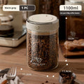 Tarro sellado al vacío de granos de café de calidad alimentaria con rastreador de fecha y contenedores de almacenamiento con válvula de ganado para granos, refrigerios, azúcar y té