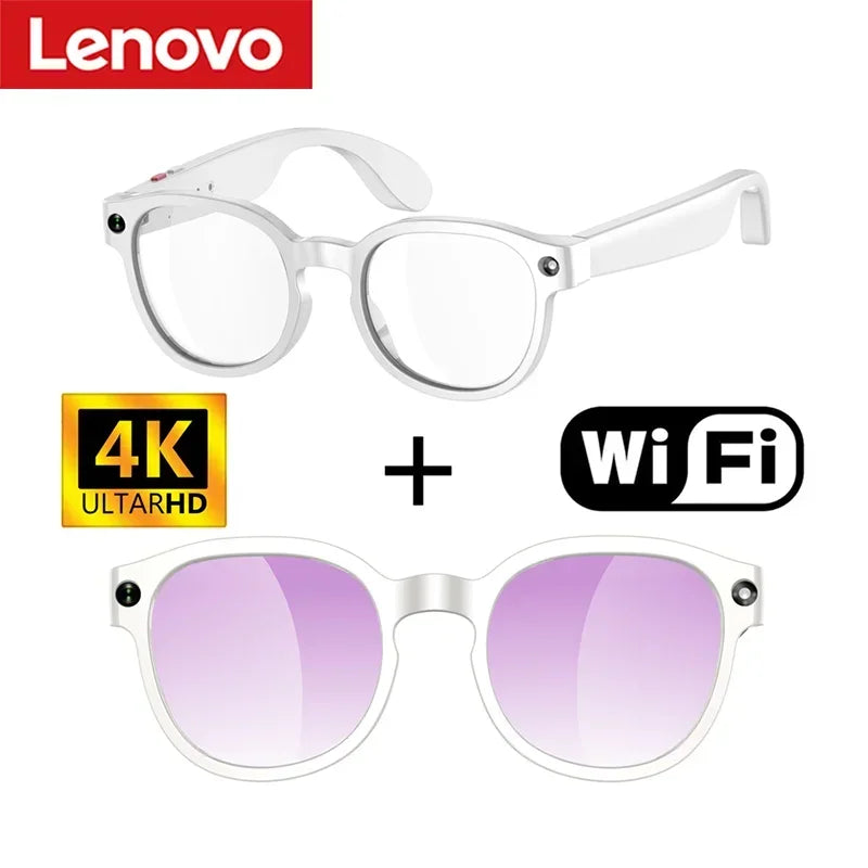 Gafas Inteligentes Lenovo con IA, Traducción por IA, Cámara HD de 8MP, Grabación de Imágenes 4K, Llamadas Bluetooth, Grabación de Música, Gafas de Sol Inteligentes, Novedad 2026