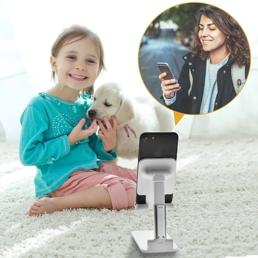 Soporte de escritorio para teléfono inteligente, soporte plegable para tableta, iPhone, iPad, Samsung, Huawei y Xiaomi