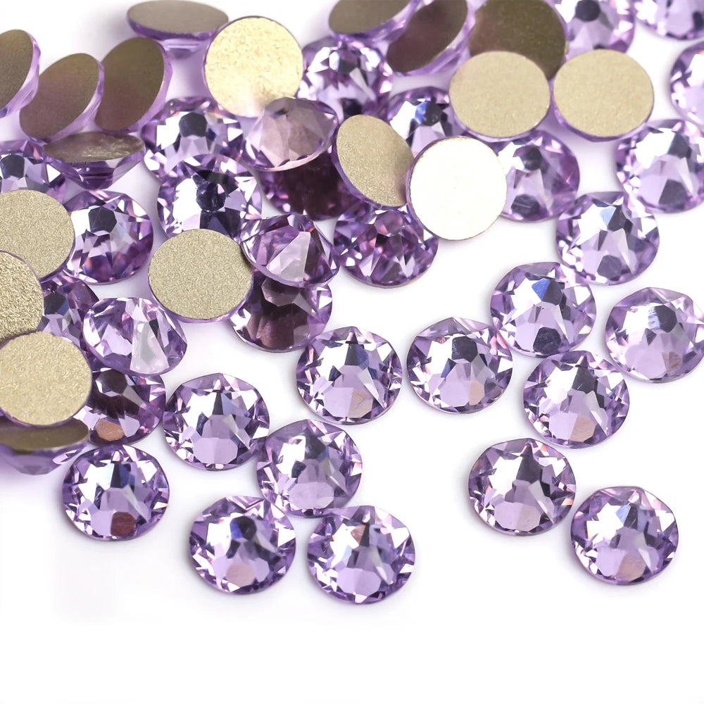 VC 2088-diamantes de imitación para decoración de uñas, 16 caras de corte, cristales brillantes, ss10-30 Strass 8Big + 8Small, sin fijación térmica
