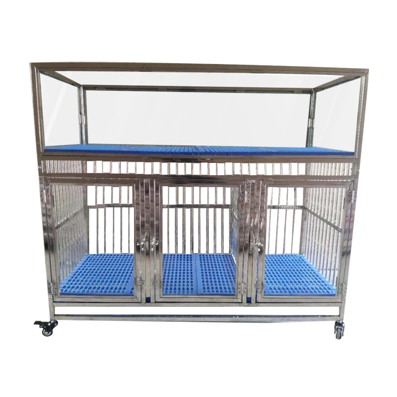 Jaula Plegable de Alambre Metálico Reforzado de Acero Inoxidable para Perros Grandes, Casetas Plegables para Mascotas, Jaulas para Perros Adultos en Oferta