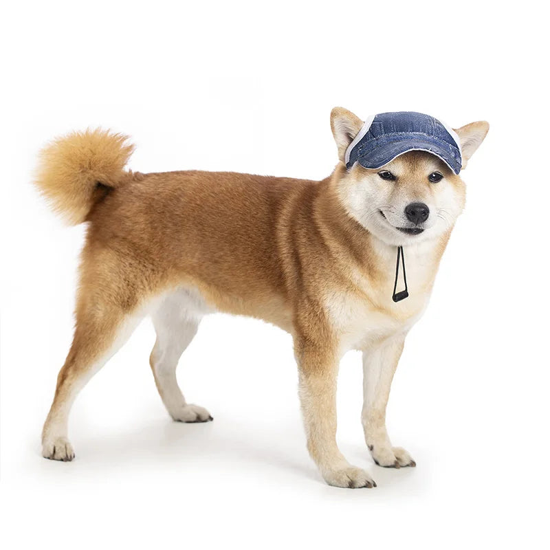 Gorra de béisbol ajustable para perros, sombrero protector solar para perros con orificios para las orejas, gorra para mascotas al aire libre para perros, sombrero para cachorros, accesorios para perros