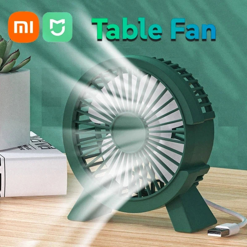 Ventilador de mesa Xiaomi, Mini ventilador USB portátil recargable, pequeño ventilador USB para dormitorio de estudiantes, ordenador, dispositivo de verano, hogar, escritorio, oficina