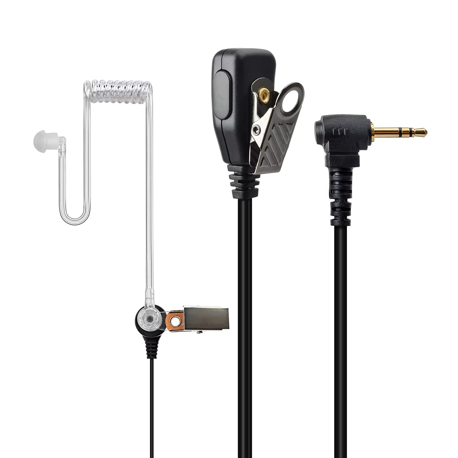 10 Uds 2,5mm Walkie Talkie auriculares 1 Pin micrófono tubo acústico auricular Compatible con Motorola TLKR-T60 T61 T62 T80 T81 T82 T-92