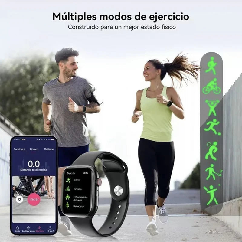 Reloj Inteligente Deportivo con Monitoreo de Salud - Oxígeno en Sangre, Ritmo Cardíaco, Modos Deportivos y Notificaciones Smart para Android e iOSReloj Inteligente Deportivo con Monitoreo de Salud - Oxígeno en Sangre,