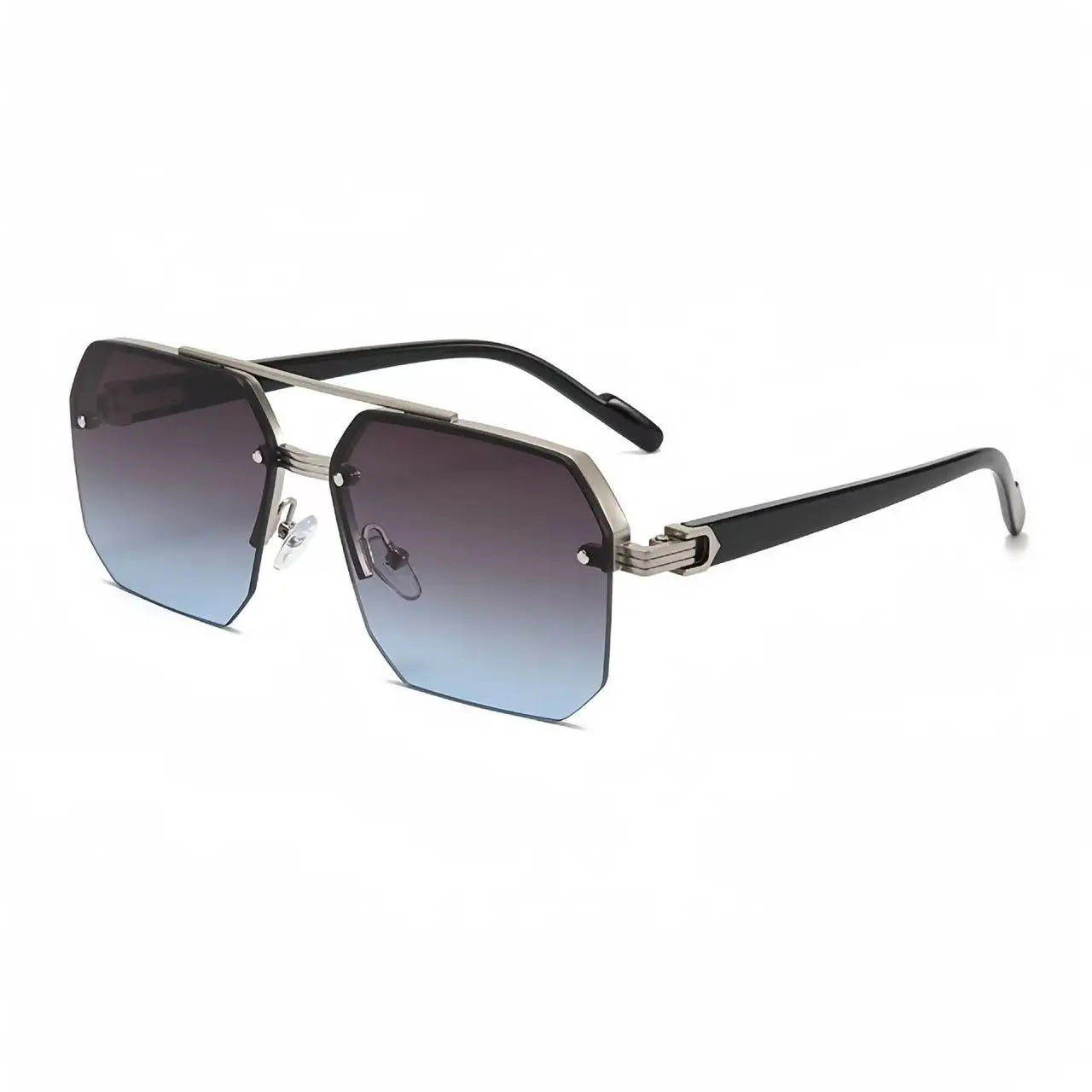 VBCX Gafas de sol de lujo a la moda para hombres y mujeres, gafas de sol retro para exteriores con protección UV400, gafas de sol unisex en 8 colores, gafas clásicas de medio marco