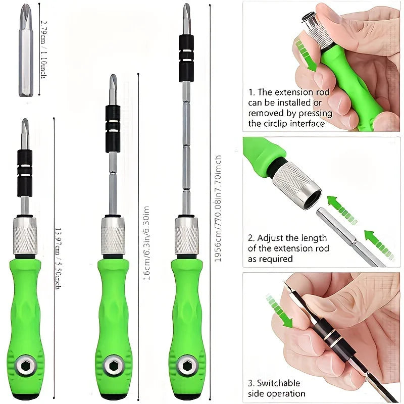 Nuevo Juego de Destornilladores de Precisión 32 en 1, Puntas Magnéticas Phillips, Kit de Herramientas de Reparación Manual Multifuncional para Teléfono, Reloj, Gafas