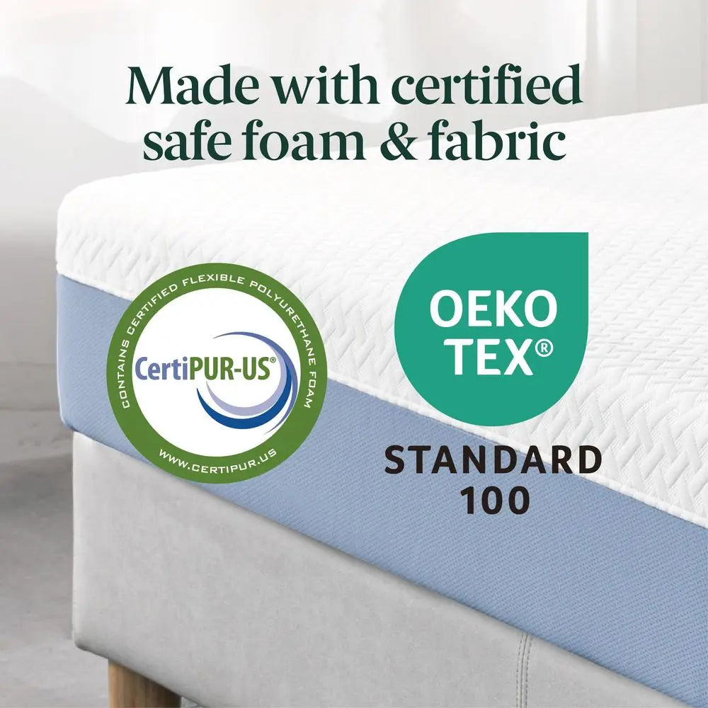 Colchón de Espuma Viscoelástica Esencial de Té Verde de 8 Pulgadas, Cama en Caja, Colchón Económico, Certificado CertiPUR-US