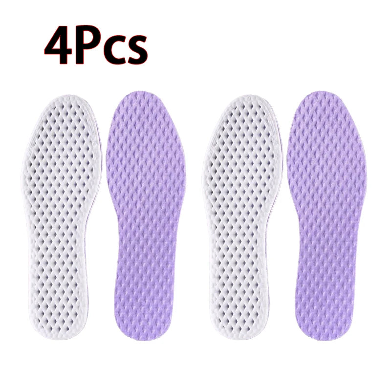 Plantillas deportivas de PU que absorben los golpes, plantilla fresca transpirable de verano, plantillas para zapatos para hombres y mujeres, 2 uds./4 Uds.