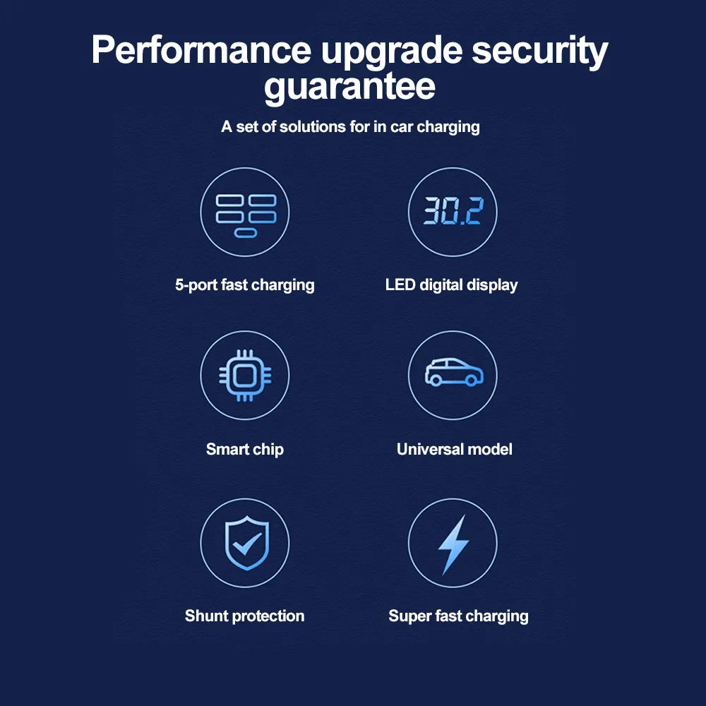 Cargador de coche USB 250W PD QC3.0 cargador de teléfono de coche de carga rápida para iPhone Samsung Xiaomi adaptador de encendedor de cigarrillos de coche de carga rápida