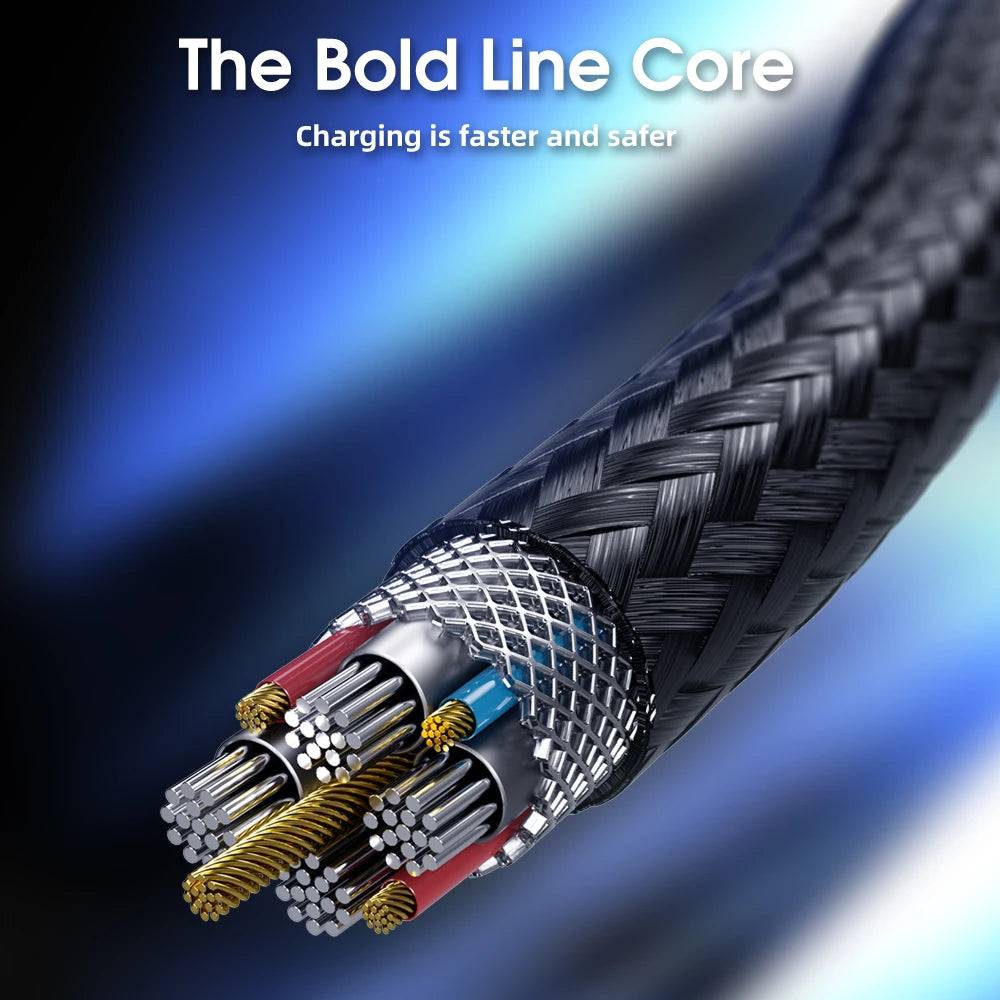 Anndo-Cable magnético USB C a USB C, cargador de carga rápida para Samsung, Huawei, Cable USB C a tipo C, Cable de carga de datos
